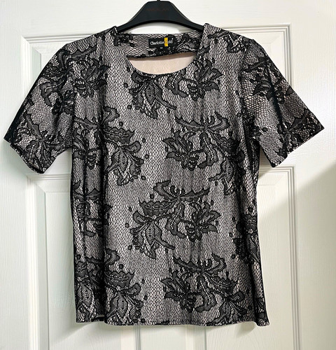 Charlotte gold black lace - gold,